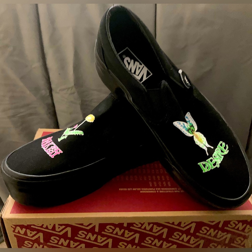 NWOT Awaken Desire Vans Slip Ons